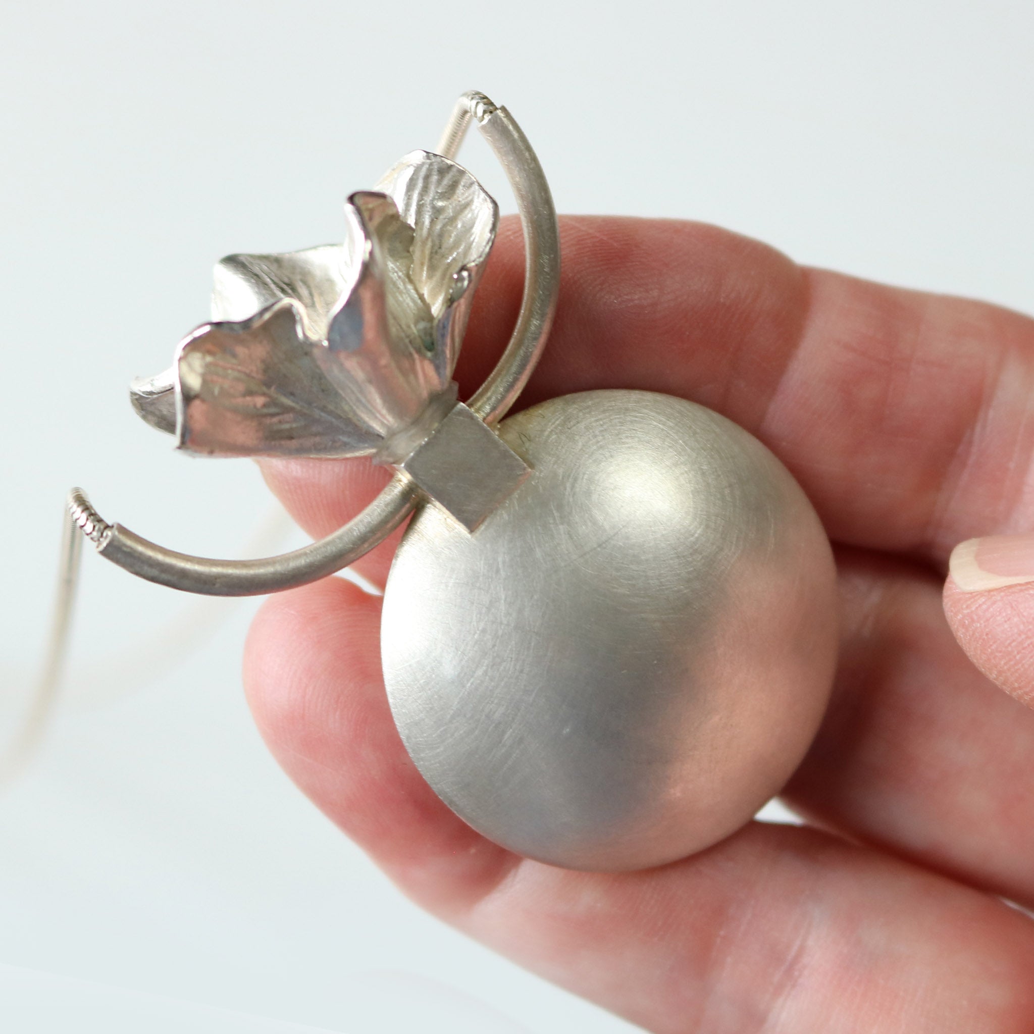 Sterling Silver Perfume Flask Pendant Necklace
